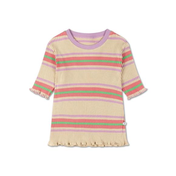 NEW REPOSE AMS l/s stripe tee shirt in multi striped - Picture 2 of 2